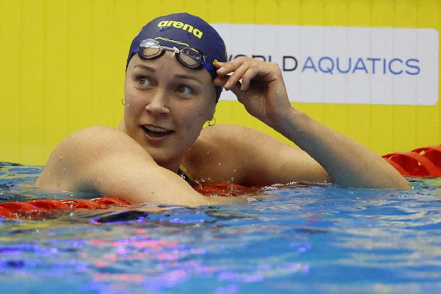Sweden's Sarah Sjostrom won the 50-metre butterfly