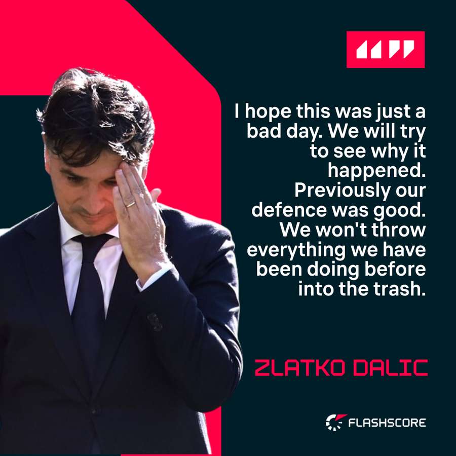 Dalic was disappointed following their defeat