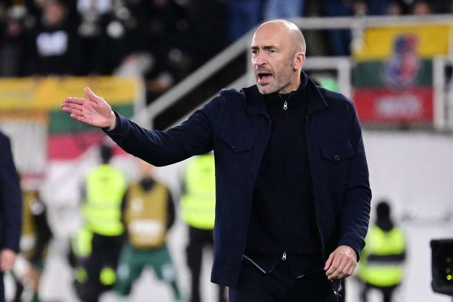 Finland boss Jacob Friis during Thursday's Lithuania clash