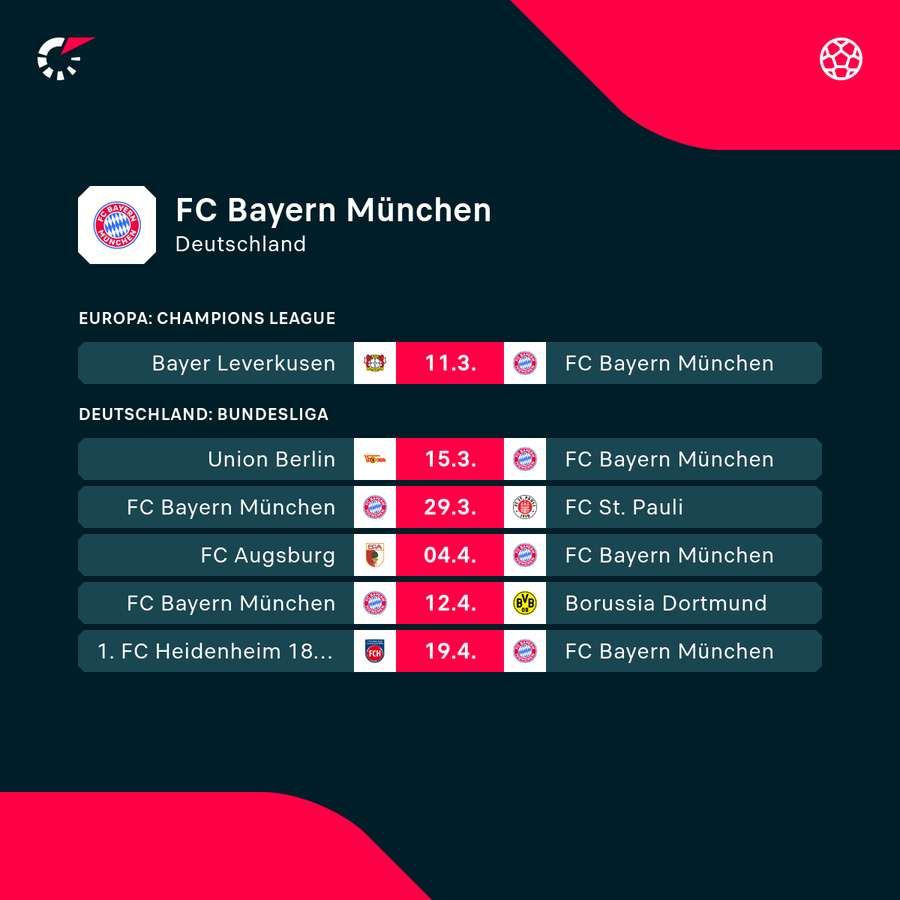 FC Bayern: Die kommenden Aufgaben FC Bayern: Die kommenden Aufgaben