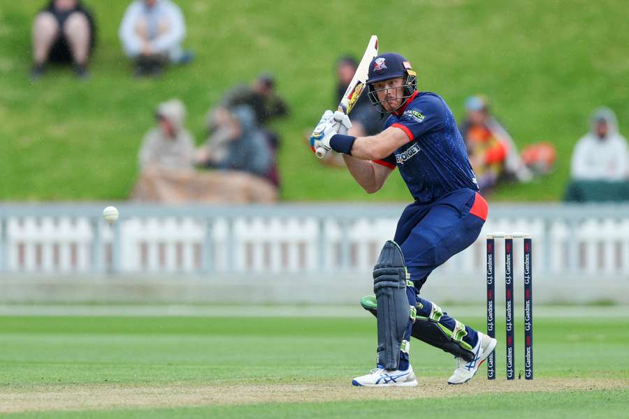 New Zealand veteran Martin Guptill batting for Auckland during what could be the final Super Smash. 