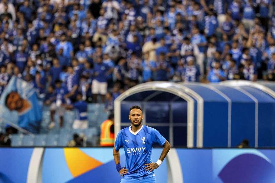 Al-Hilal's Neymar had a frustrating night in the Champions League match with Navbahor Namangan