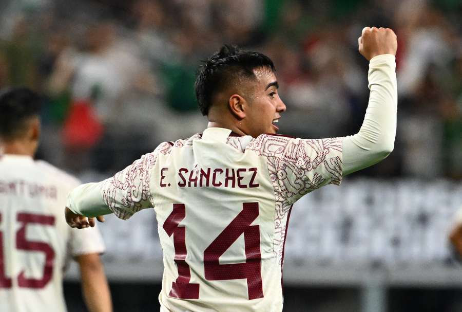Mexikos Erick Sanchez feiert seinen Treffer zum wichtigen Endstand