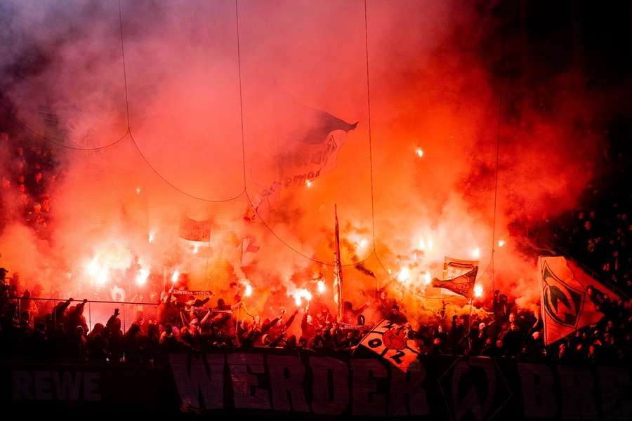 Die Werder-Fans beim Spiel in Köln