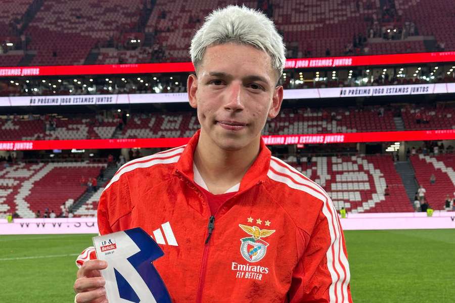 Prestianni foi eleito o melhor em campo Prestianni foi eleito o melhor em campo