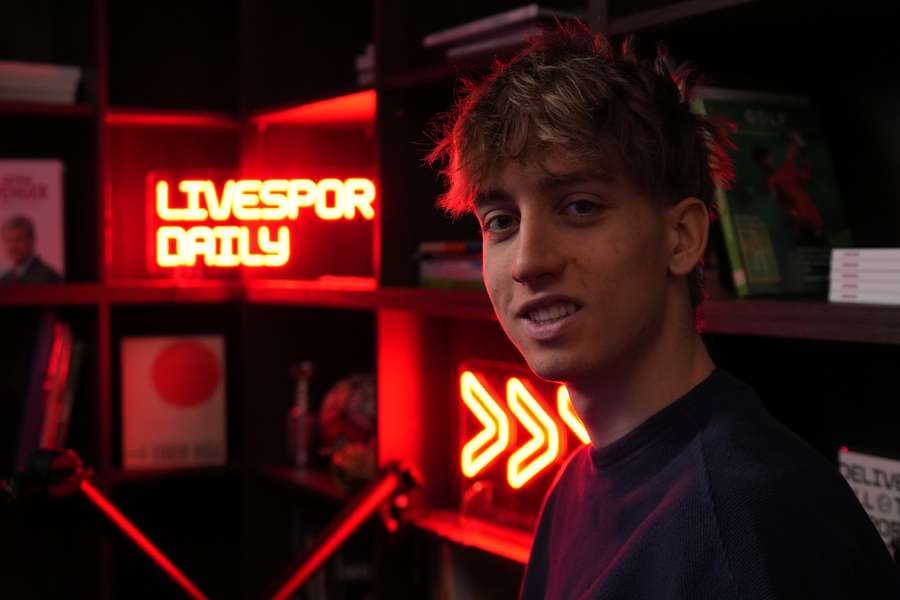 Metoděj Jílek při natáčení podcastu Livesport Daily.