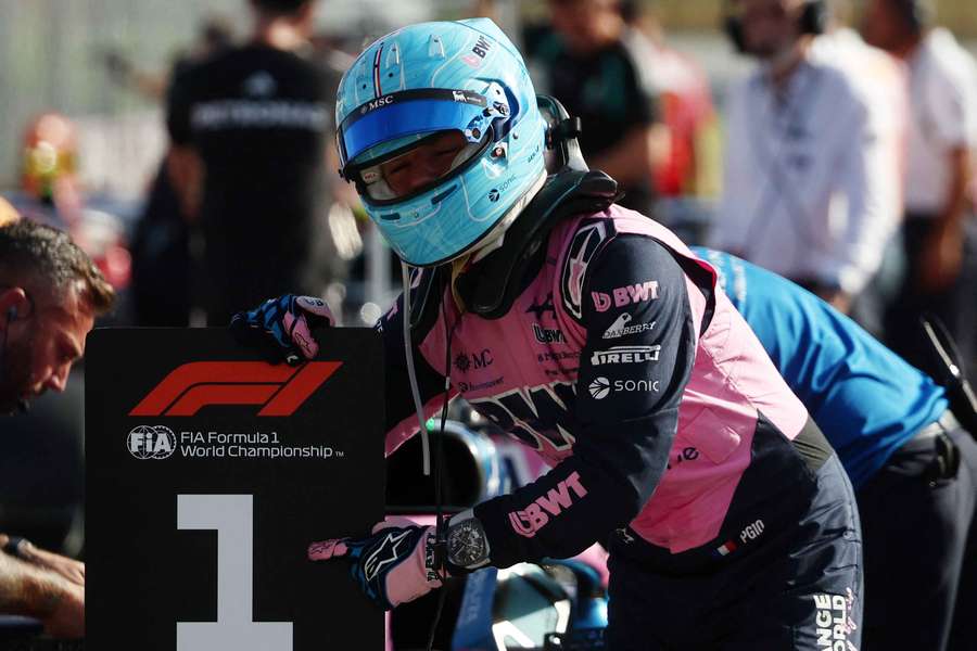 Pierre Gasly im Parc Fermé