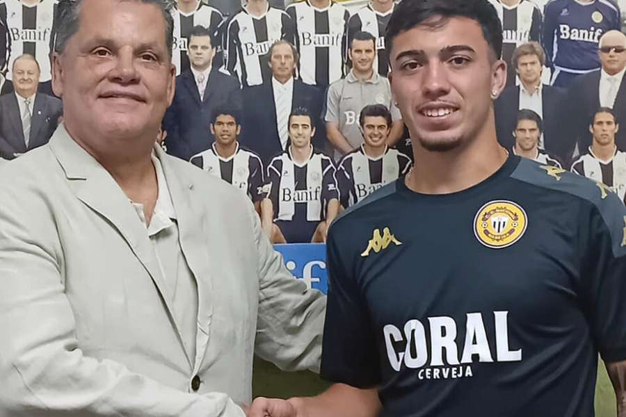 Joel Silva com o presidente do Nacional da Madeira