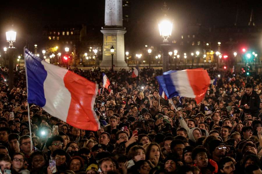 Fans filled the Place de la Concorde to welcome their heroes home