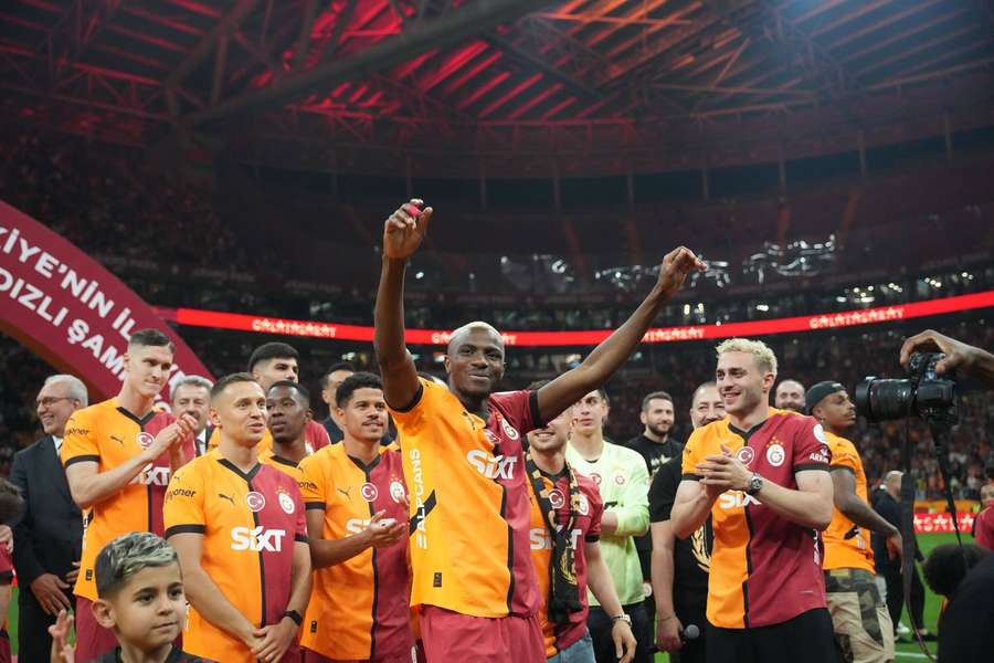 Victor Osimhen of Galatasaray after the Turkish Super League match between Galatasaray and Basaksehir