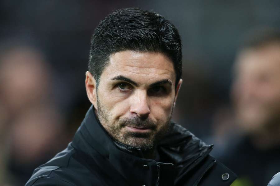 Mikel Arteta during the Premier League match between Newcastle United and Arsenal at St James' Park