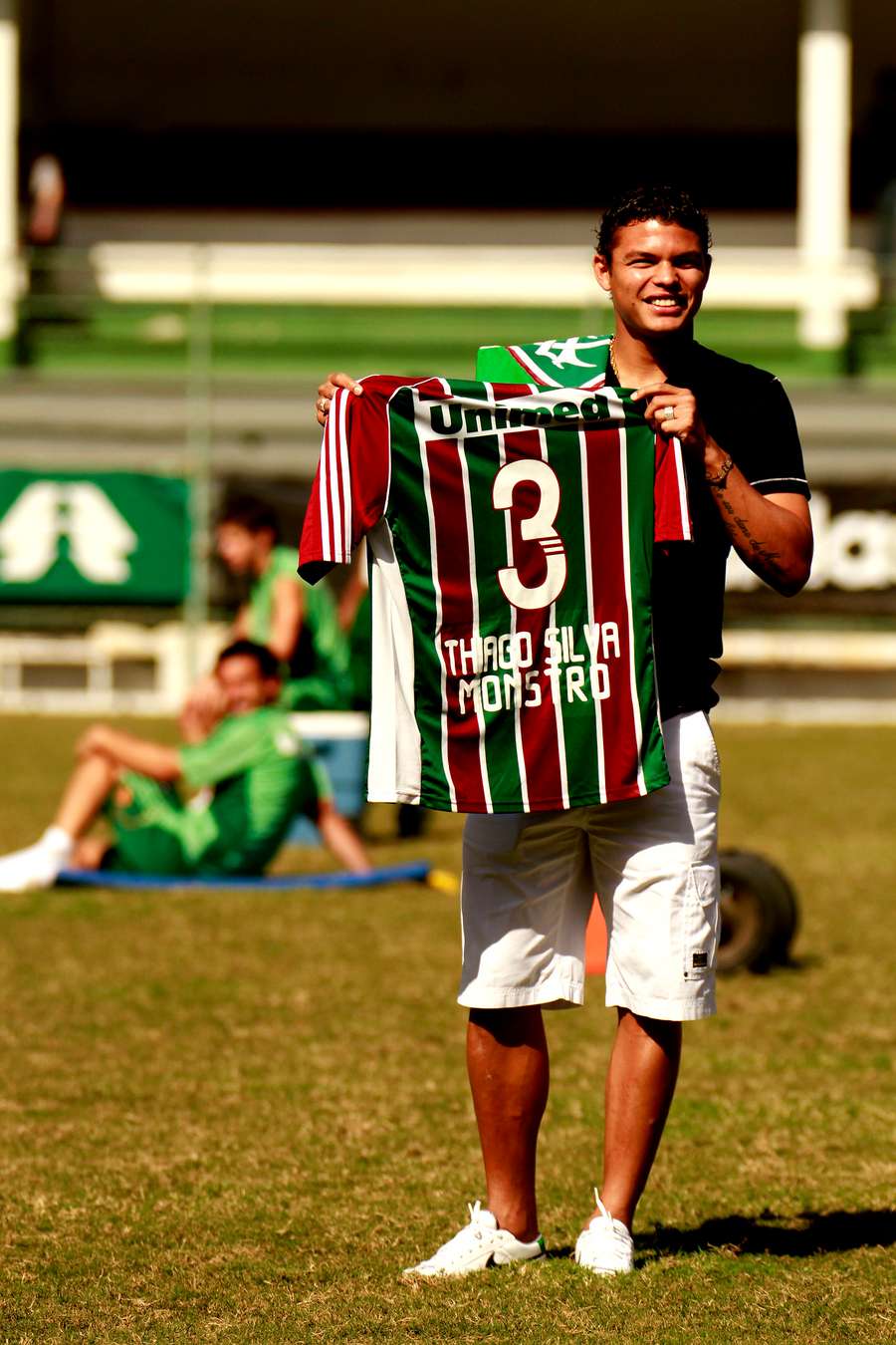 Thiago em visita às Laranjeiras dois anos após sua saída do Rio