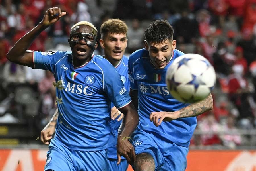Osimhen ao serviço do Nápoles, em Braga