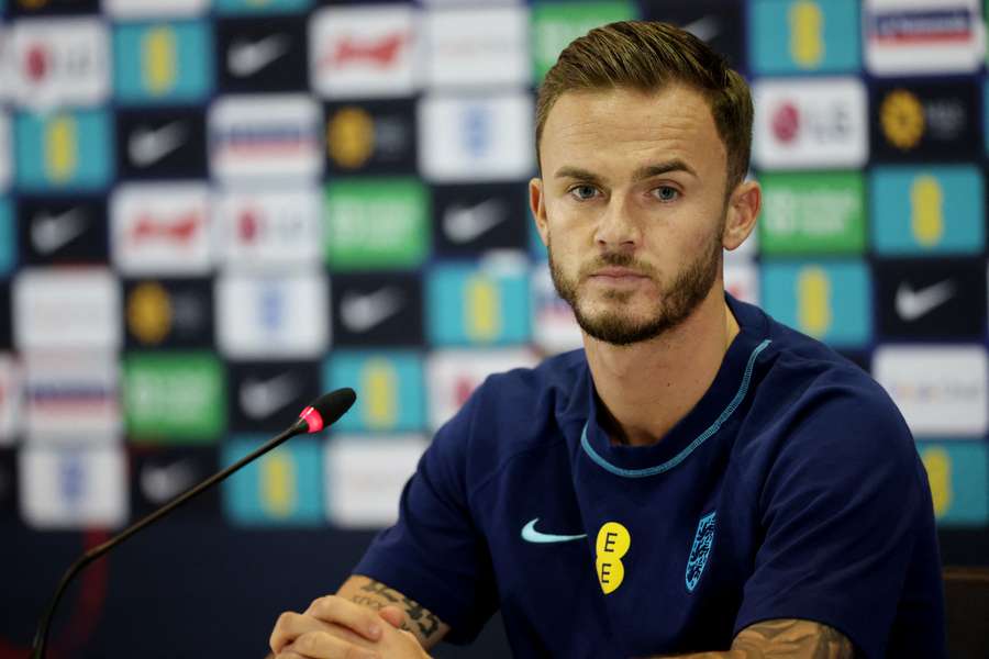 Maddison at the England press conference