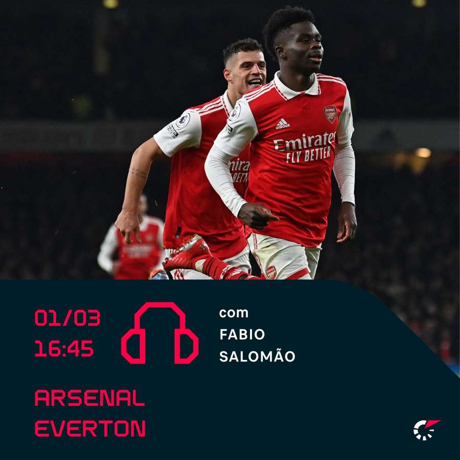 Onde assistir ao vivo e online o jogo do Everton x Arsenal hoje