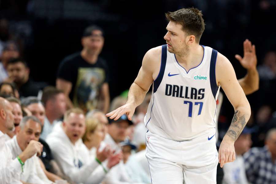 Doncic in action for the Mavs