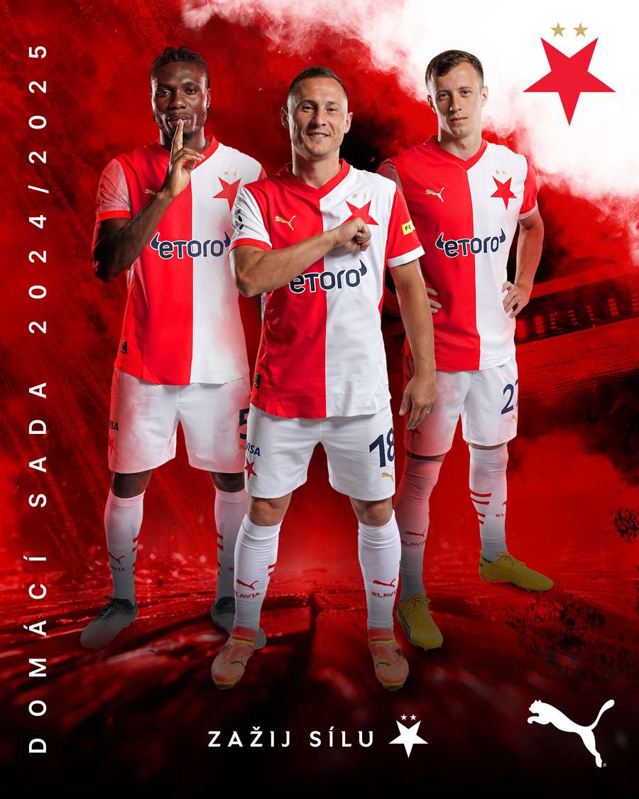 Slavia novými domácími dresy nepřekvapila.