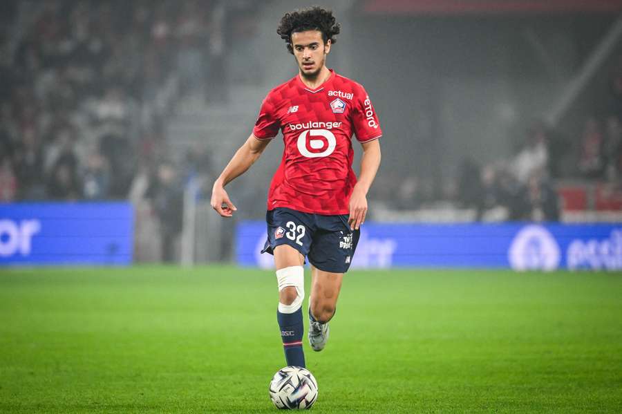 Bouaddi com o Lille na Ligue 1