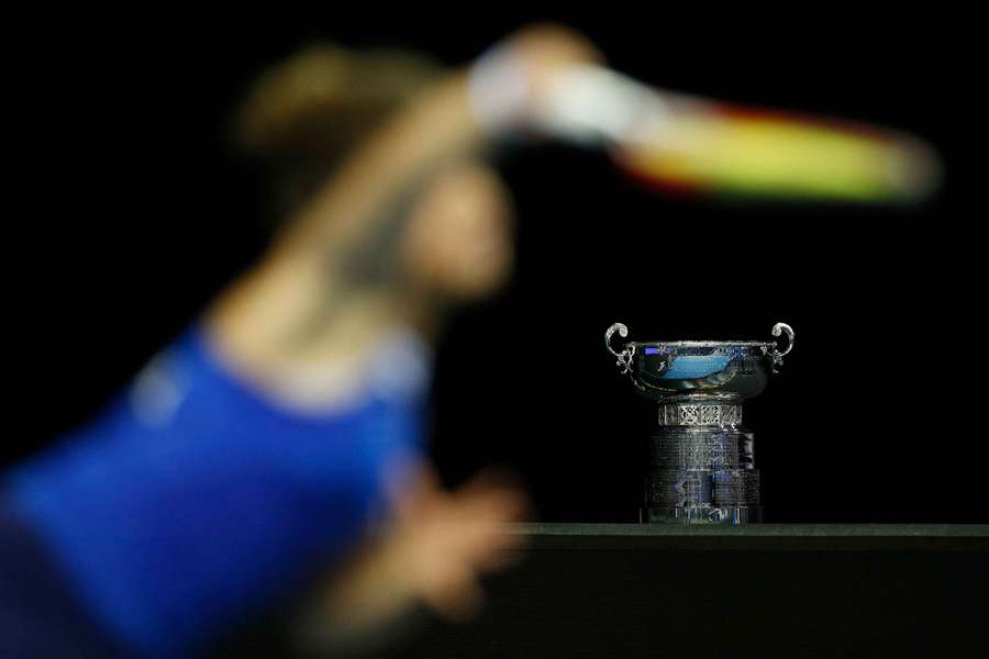 Vista del trofeo en Glasgow