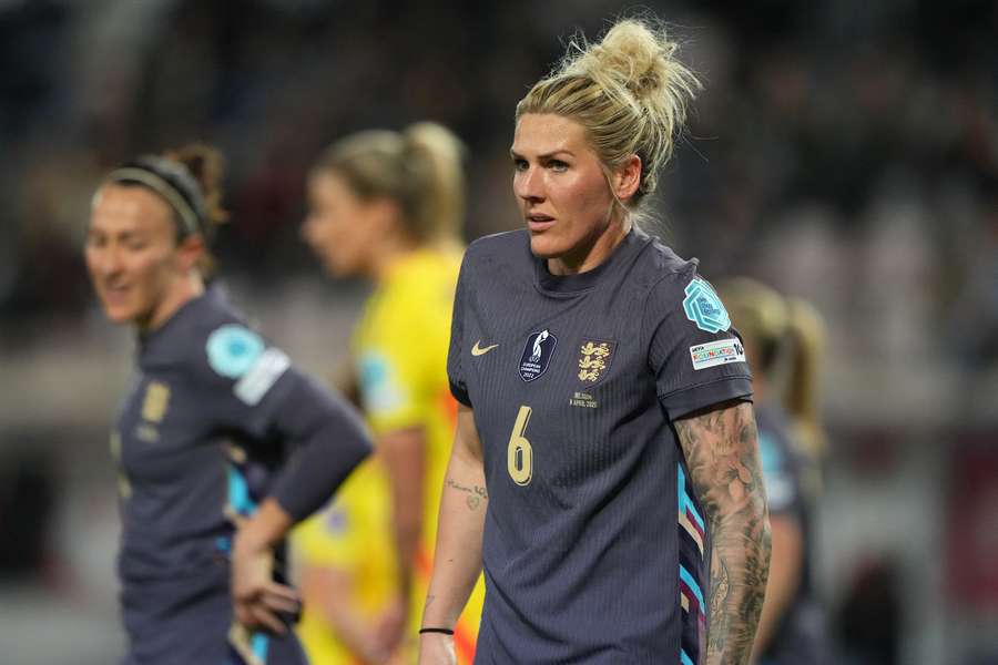 Millie Bright avec l'Angleterre en avril.