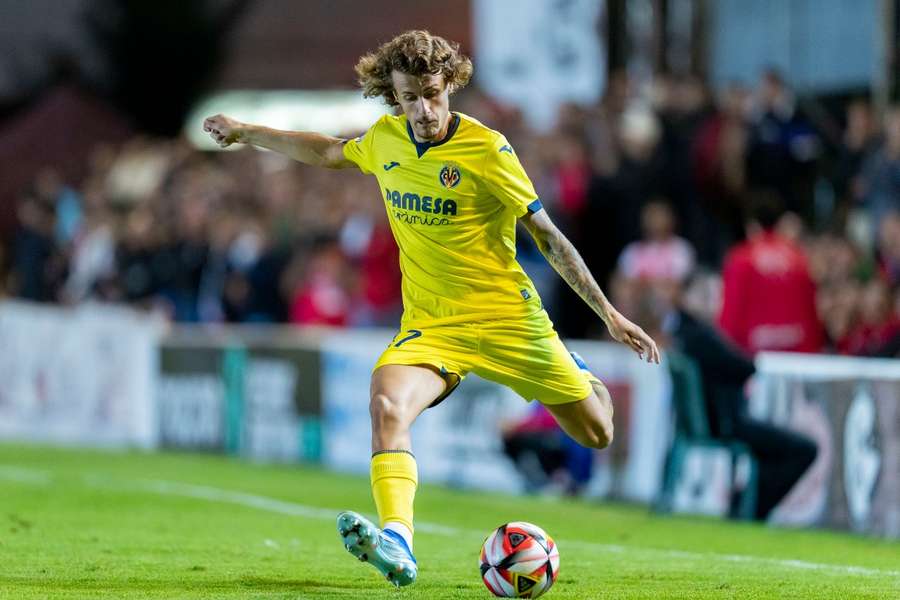 Jorge Pascual, del Villarreal, en el partido disputado en Chiclana