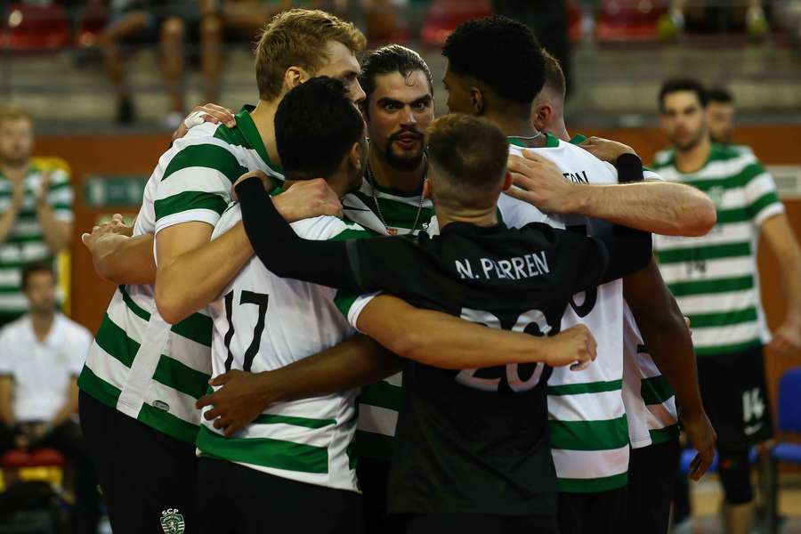 A festa dos jogadores do Sporting