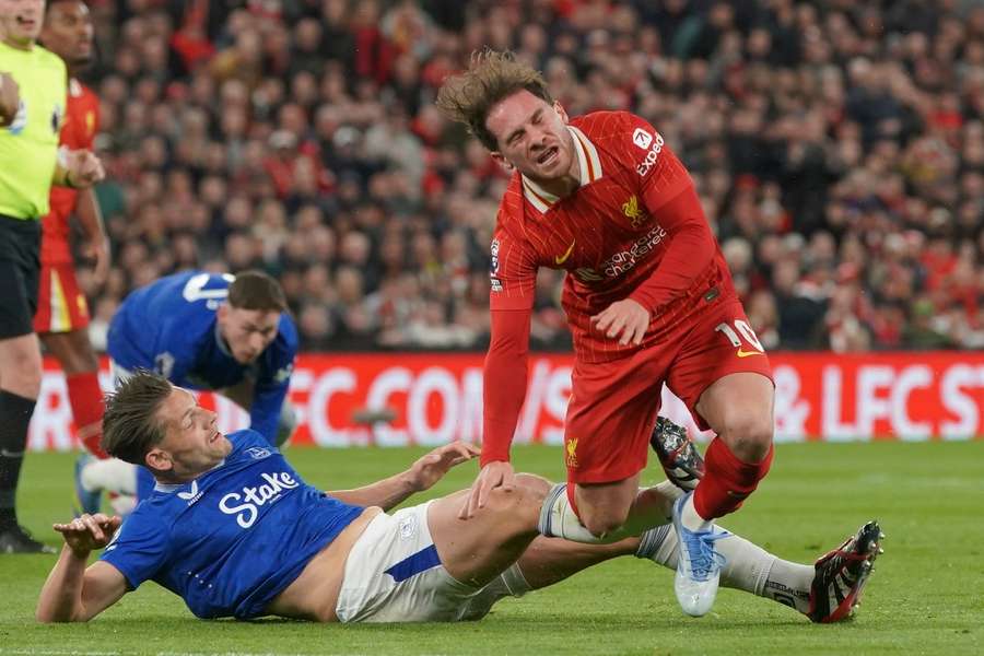 Tarkowski should have been sent off for a tackle on Mac Allister