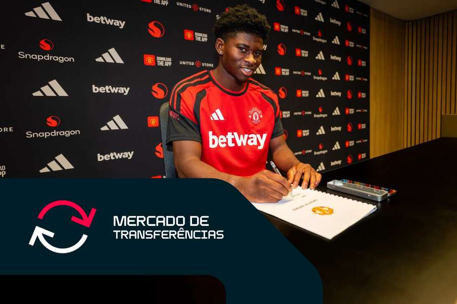 Carlos Baleba oficializado pelo Manchester United
