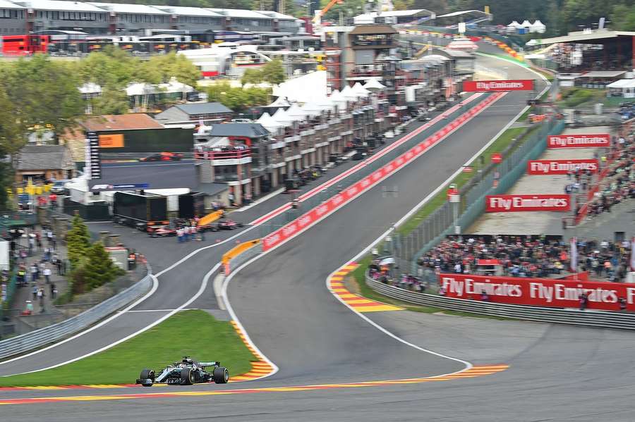 A pista de Spa-Francorchamps na Bélgica