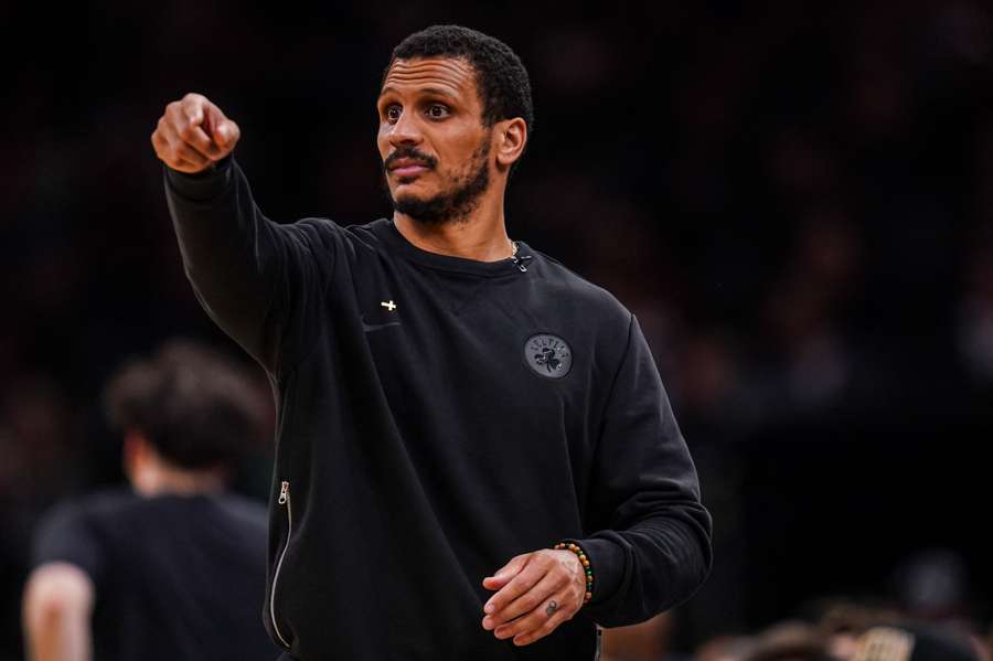Joe Mazzulla sur le banc des Celtics.