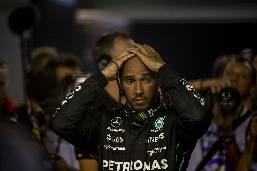 Lewis Hamilton ce samedi après avoir atteint la troisième place des qualifications au Grand Prix de Singapour.