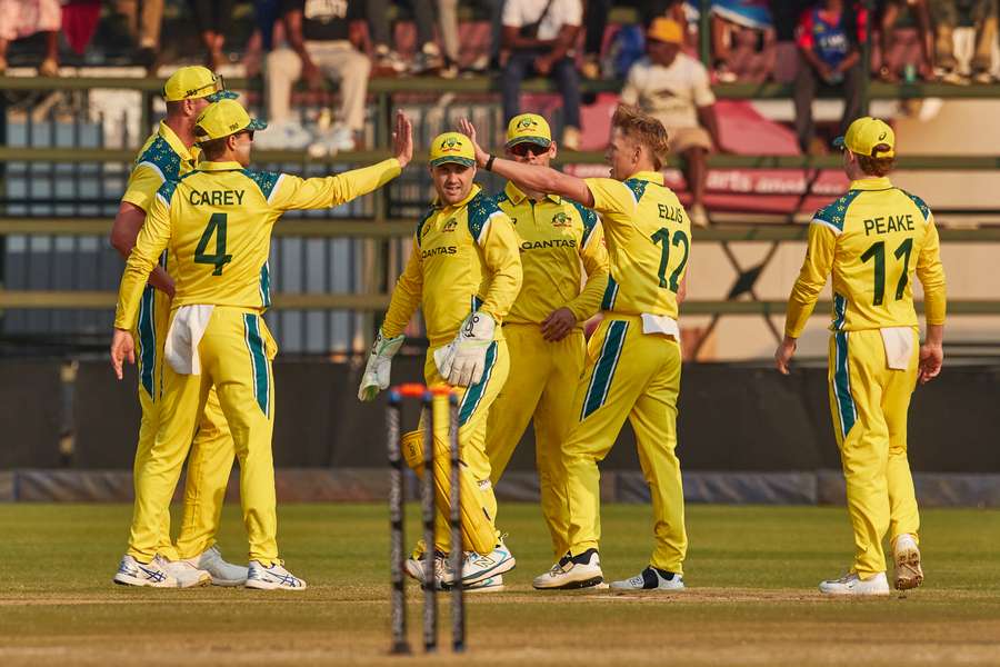 Australia's players celebrate Australia's players celebrate