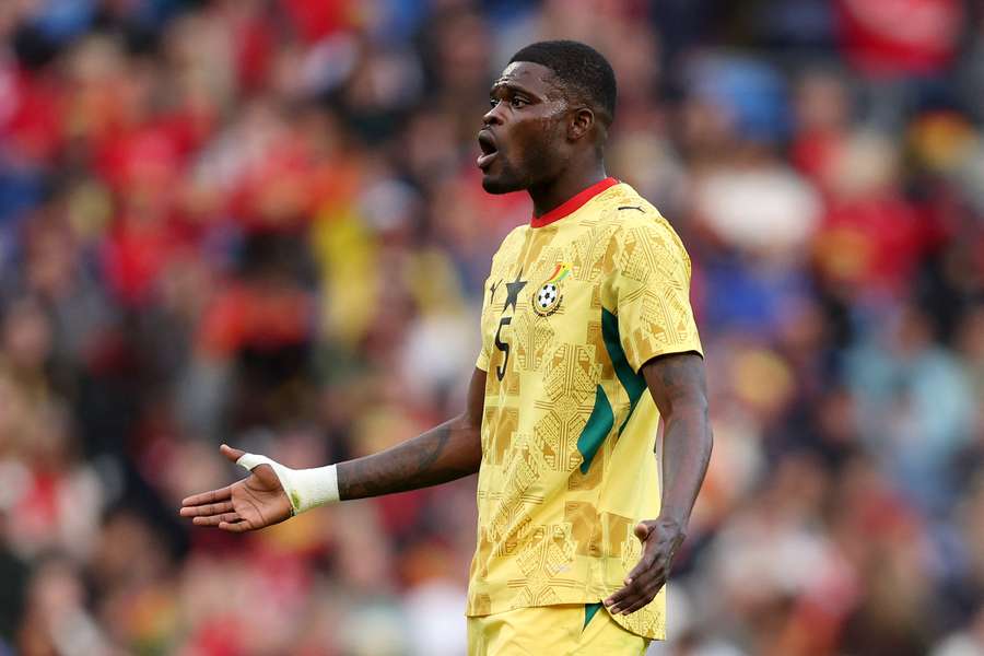 Thomas Partey em ação pelo Gana