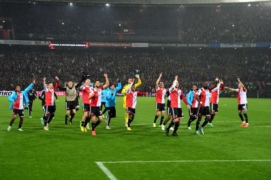 Feyenoord na de wedstrijd van afgelopen donderdag