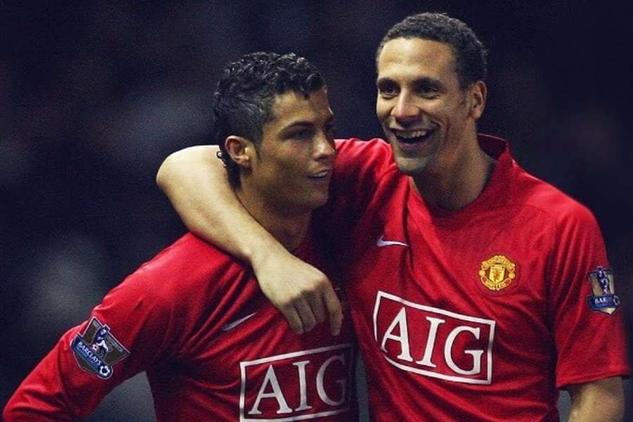 Cristiano Ronaldo e Rio Ferdinand jogaram juntos no Manchester United