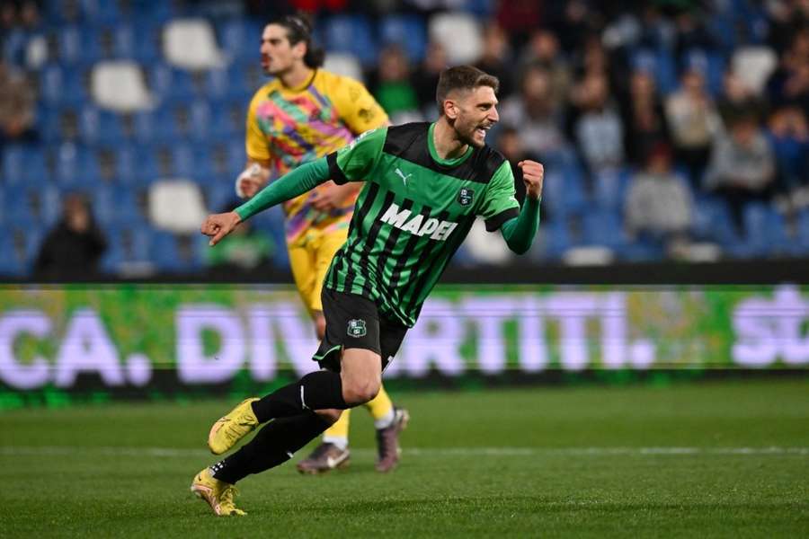 Berardi celebrates his spot kick