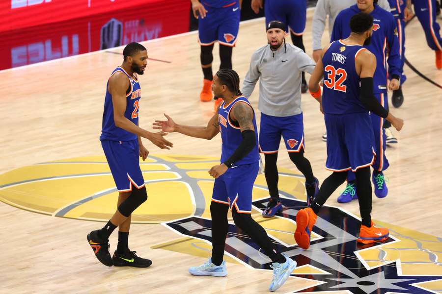 The New York Knicks have a 2-0 lead in the NBA Finals. The New York Knicks have a 2-0 lead in the NBA Finals.