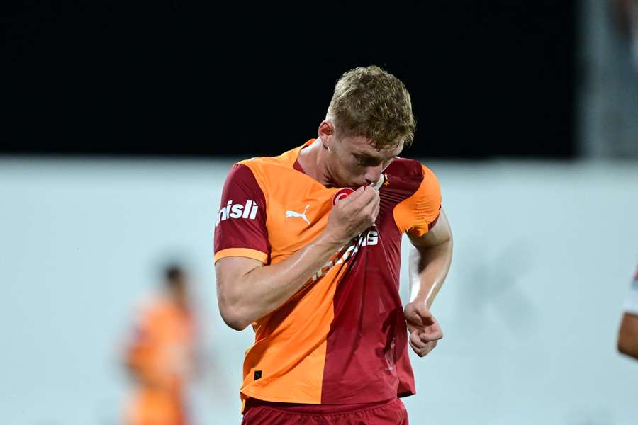 Metehan Baltaci festeja um golo em julho Metehan Baltaci festeja um golo em julho