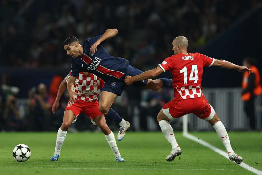 O Girona exigiu muito do PSG no Parque dos Príncipes