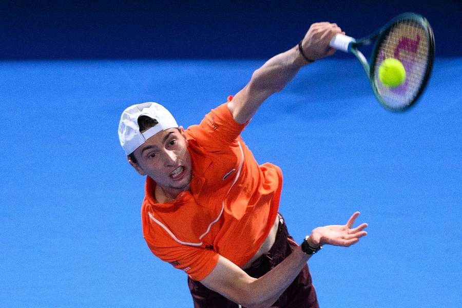 Ugo Humbert s'est qualifié en finale à l'ATP 500 de Tokyo ce lundi. 