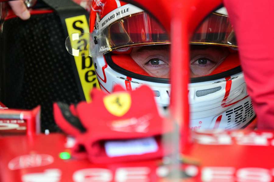 Charles Leclerc à Silverstone.