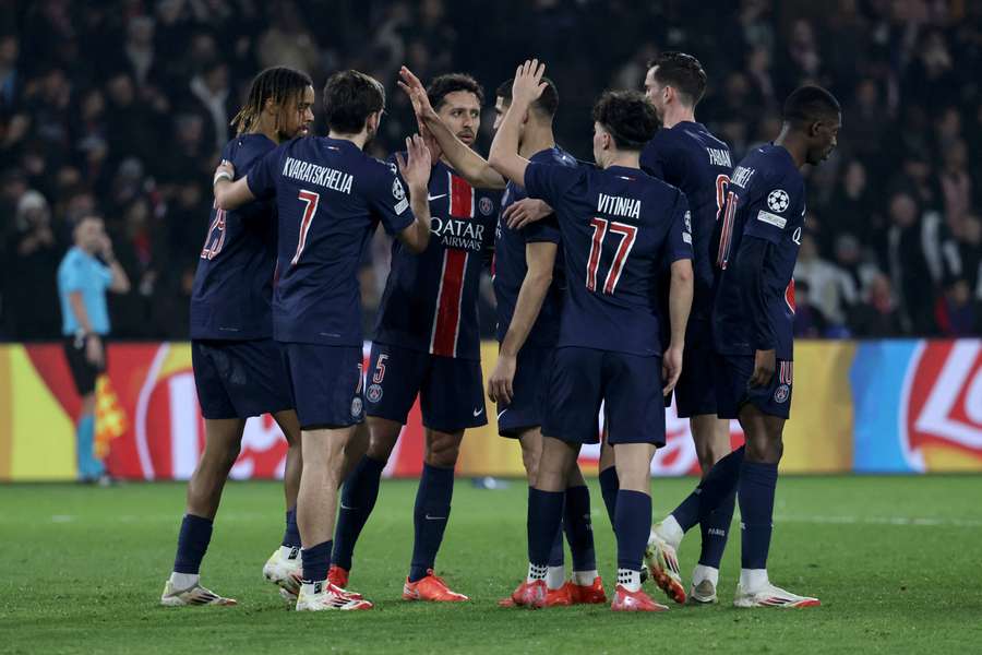 El PSG celebrando