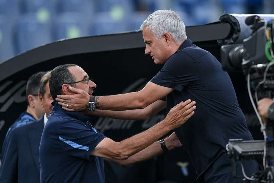 Maurizio Sarri en José Mourinho