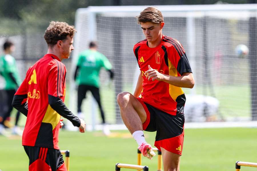 Belgium's Charles De Ketelaere in warmups Belgium's Charles De Ketelaere in warmups