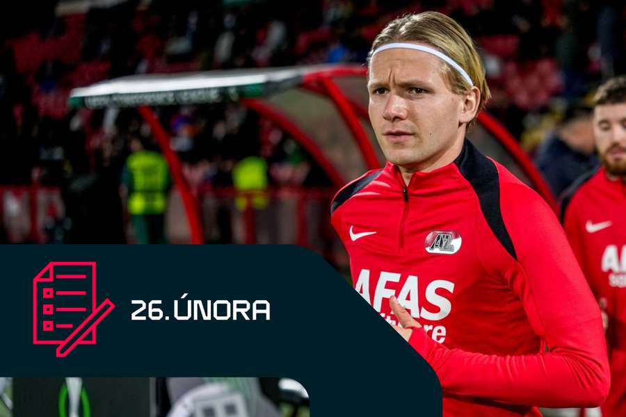 Matěj Šín z Alkmaaru se chystá na zápas s FC Noah.