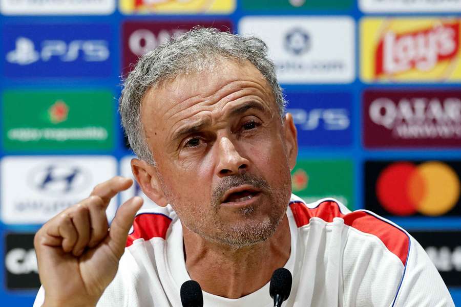 Luis Enrique en conférence de presse cette semaine. Luis Enrique en conférence de presse cette semaine.
