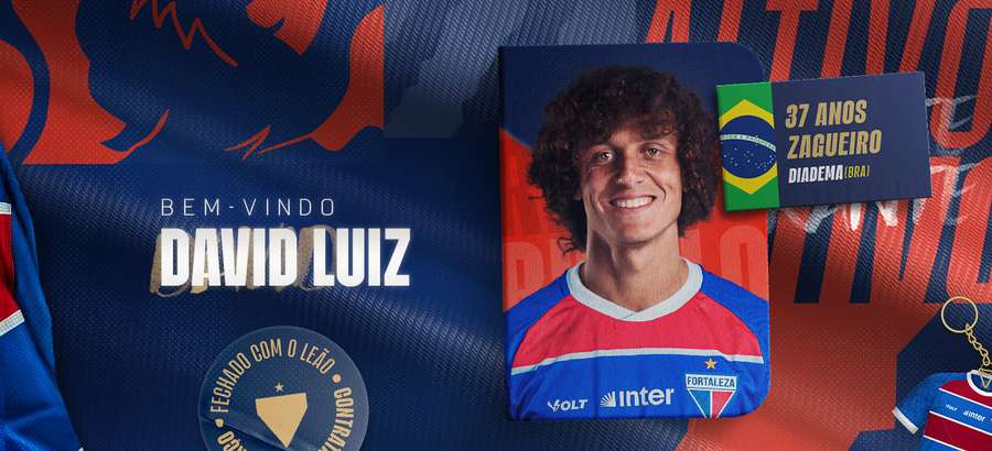 David Luiz, o novo reforço do Fortaleza David Luiz, o novo reforço do Fortaleza