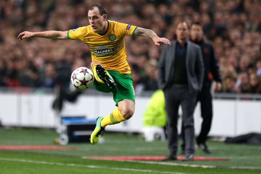 Anthony Stokes tijdens het Champions League-duel van Celtic tegen Ajax in november 2013.