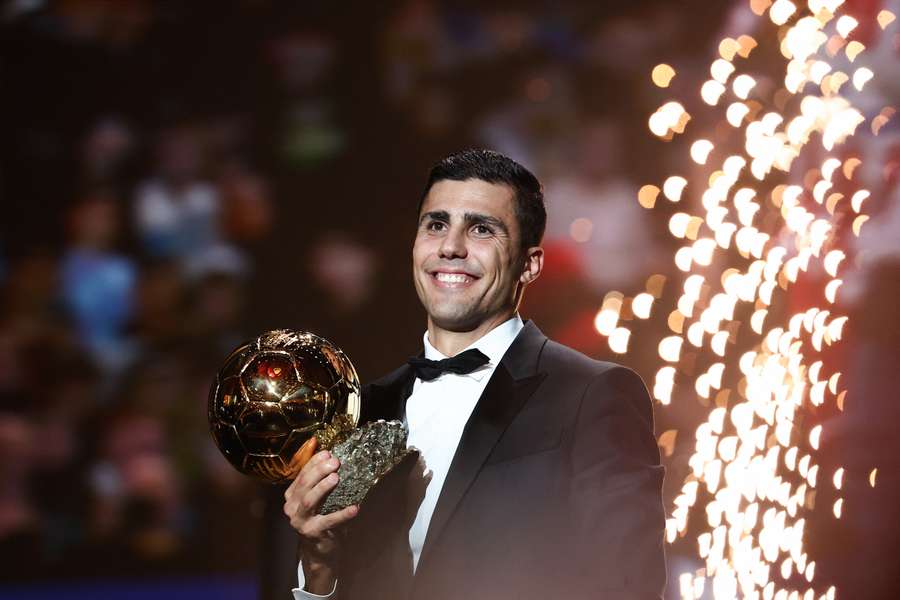 Rodri with his Balon d'Or