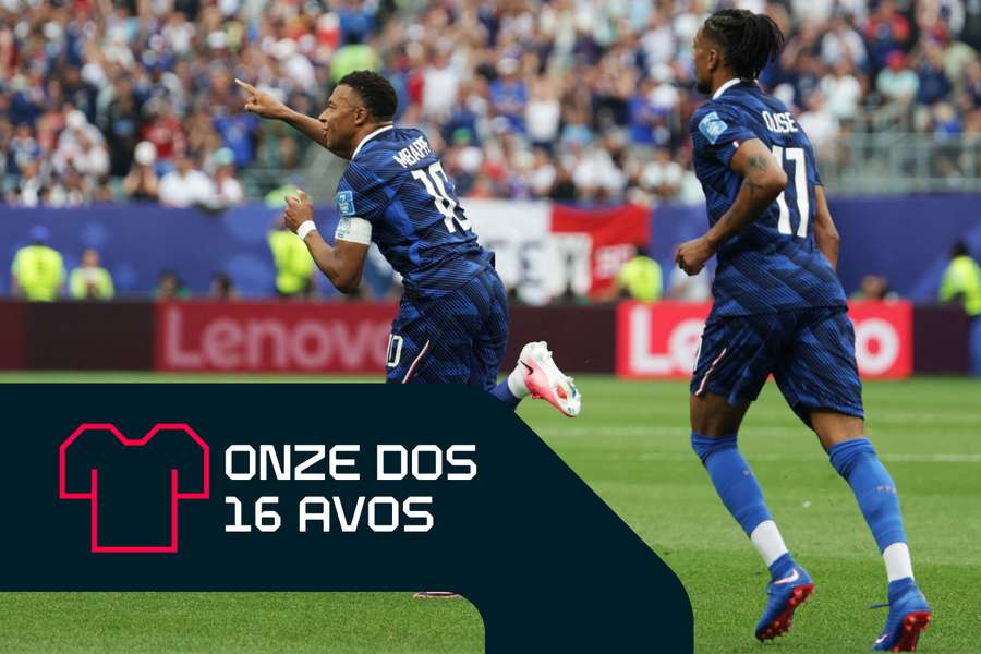 Kylian Mbappé e Michael Olise em destaque na nossa equipa da Ronda dos 32 do Mundial. Kylian Mbappé e Michael Olise em destaque na nossa equipa da Ronda dos 32 do Mundial.